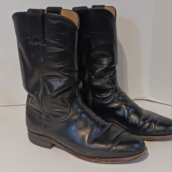 JUSTIN SZ 4 1/2 C Black Cowboy Boots - Picture 4 of 14
